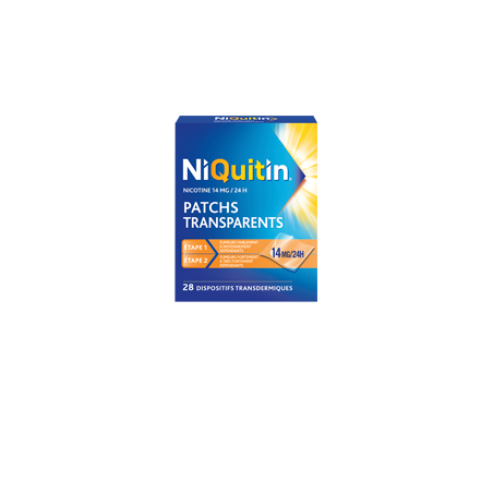NIQUITIN PATCHS TRANSPARENTS 14MG/24H BTE DE 28