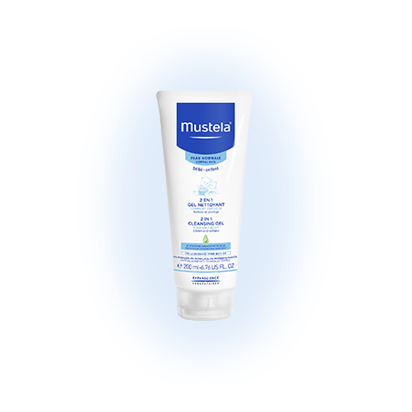 Mustela Bébé Gel Nettoyant 2 en 1 cheveux corps. Tube de 200ML