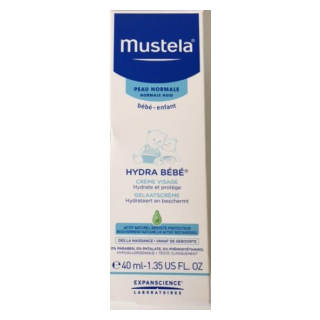 Mustela Bébé Crème hydra bébé visage. Tube de 40ML