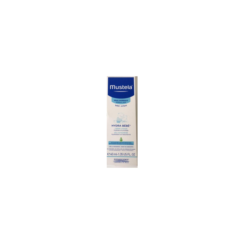 Mustela Bébé Hydra baby face cream. Tube of 40ML