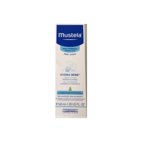 Mustela Bébé Crème hydra bébé visage. Tube de 40ML