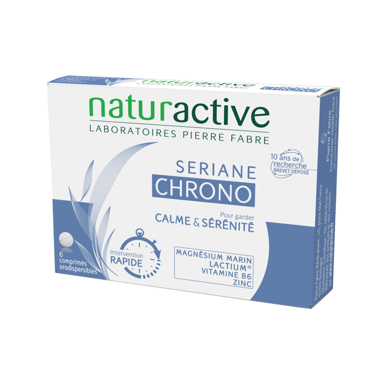 Sériane Chrono calme et sérénité Boîte de 6 comprimés orodispersibles Sériane Chrono calme et sérénité Boîte de 6 comprimés orodispersibles