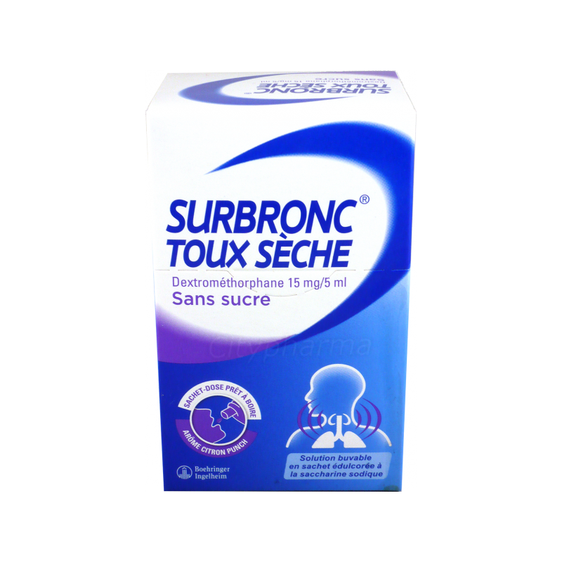 SURBRONC TOUX SECHE SANS SUCRE BOEHRINGER BOITE DE 15 SACHETS SURBRONC TOUX SECHE SANS SUCRE BOEHRINGER BOITE DE 15 SACHETS