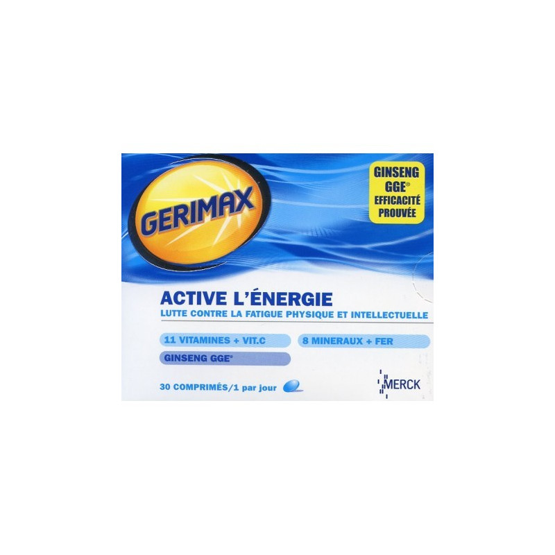 GERIMAX ACTIVE L ENERGIE GINSENG GEE BOITE DE 30 COMPRIMES GERIMAX ACTIVE L ENERGIE GINSENG GEE BOITE DE 30 COMPRIMES
