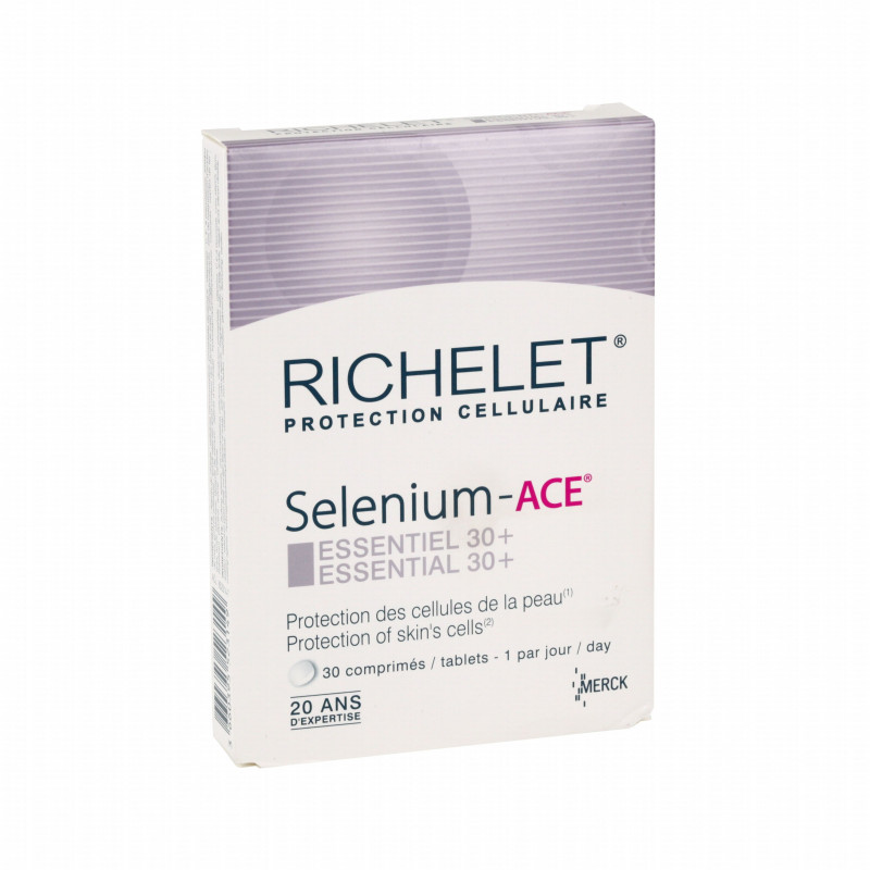 SELENIUM ACE RICHELET ESSENTIAL 30+ BOX OF 30 TABLETS SELENIUM ACE RICHELET ESSENTIAL 30+ BOX OF 30 TABLETS