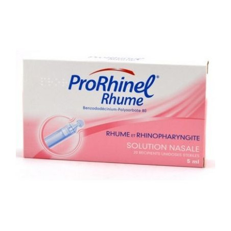 PRORHINEL RHUME SOLUTION NASALE 20 RECIPIENTS UNIDOSES STERILES 5ML