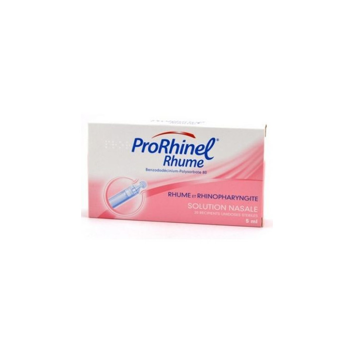 PRORHINEL RHUME SOLUTION NASALE 20 RECIPIENTS UNIDOSES STERILES 5ML