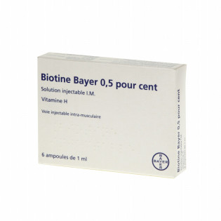 BIOTINE BAYER 0.5 PER CENT, I.M. injectable solution