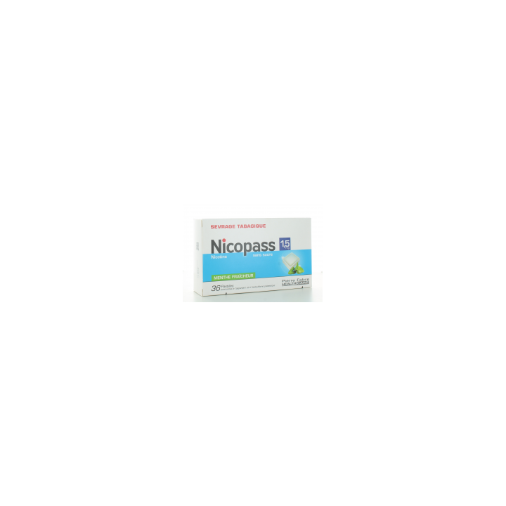 Nicopass 1.5mg 36 sugar free lozenges fresh mint