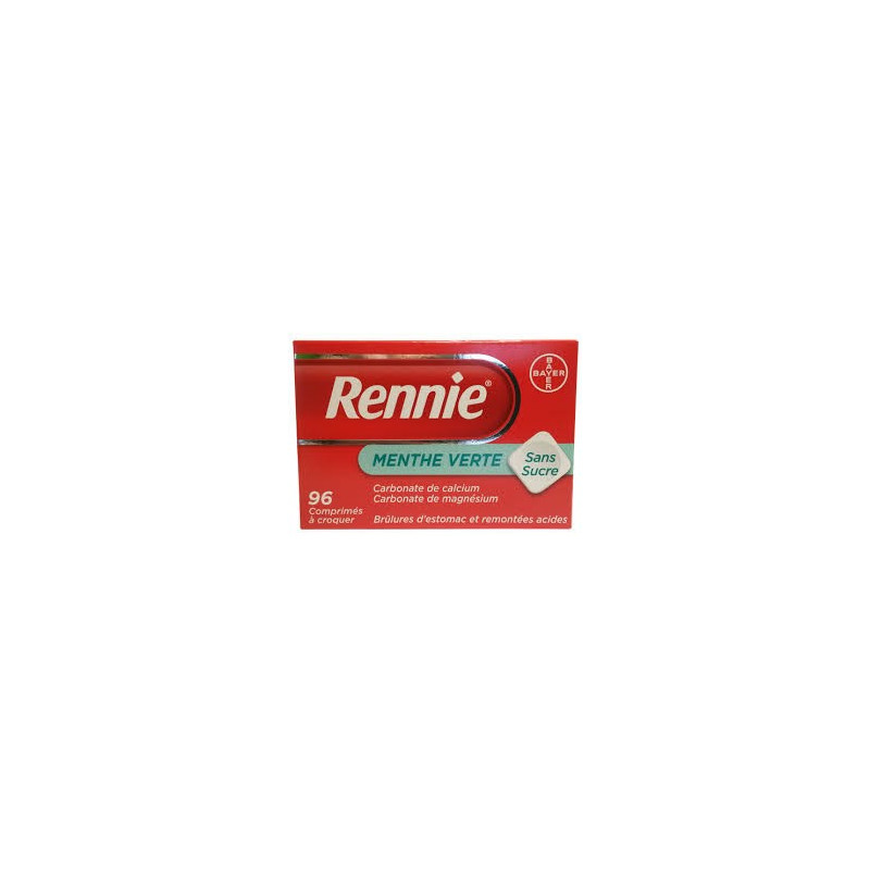 Rennie Menthe verte sans sucre 60 cps à croquer Rennie Menthe verte sans sucre 60 cps à croquer