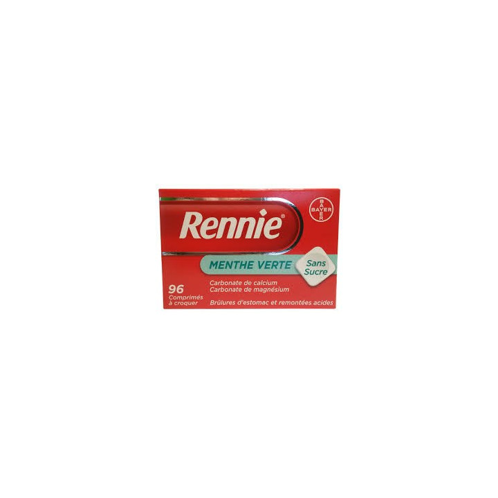 Rennie Menthe verte sans sucre 60 cps à croquer