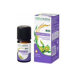 NATURACTIVE ORGANIC ESSENTIAL OIL BERGAMOT CHEMOTYPEE BOTTLE 5ML 
