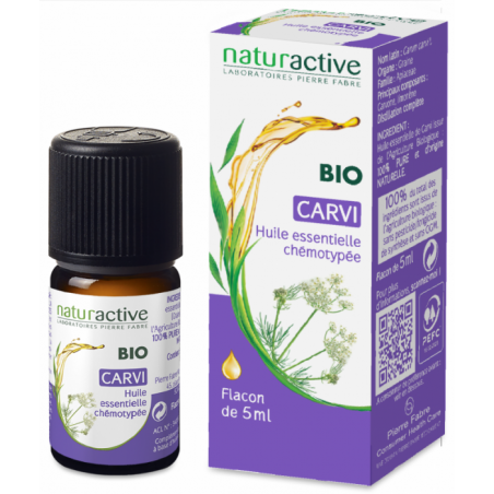 NATURACTIVE ORGANIC ESSENTIAL OIL CARAWAY CHEMOTYPE BOTTLE 5ML