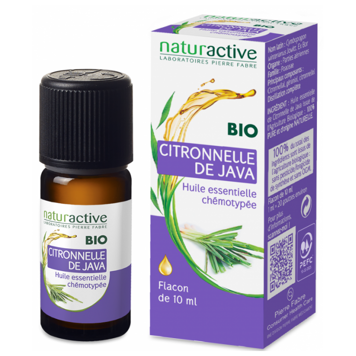 NATURACTIVE BIO HUILE ESSENTIELLE CITRONNELLE DE JAVA FLACON 10ML