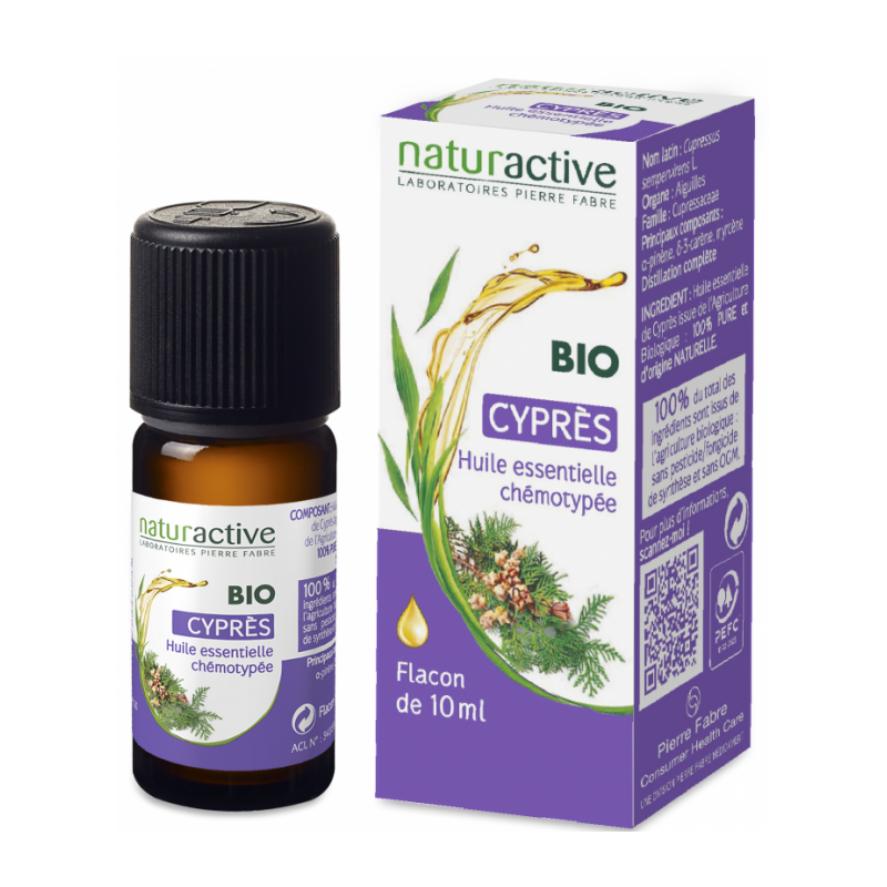 NATURACTIVE BIO HUILE ESSENTIELLE CYPRES CHEMOTYPEE FLACON 10ML