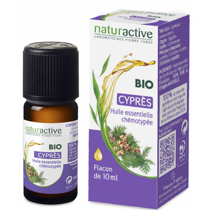 NATURACTIVE ORGANIC ESSENTIAL OIL CYPRESS CHEMOTYPE BOTTLE 10ML