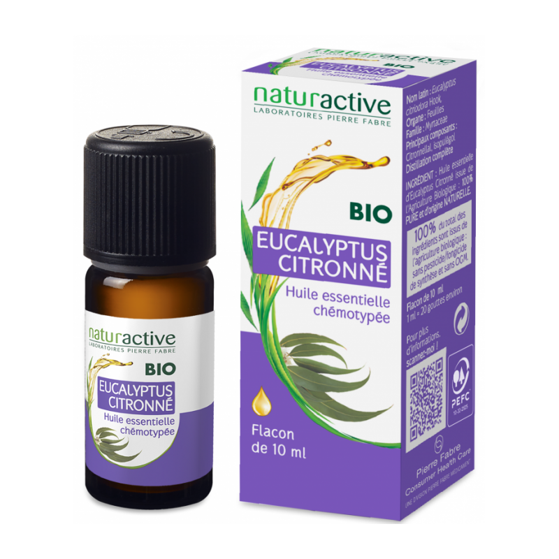 NATURACTIVE BIO HUILE ESSENTIELLE EUCALYPTUS CITRONNE CHEMOTYPEE FLACON 10ML