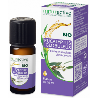 NATURACTIVE ORGANIC ESSENTIAL OIL EUCALYPTUS GLOBULUS CHEMOTYPE BOTTLE 10ML