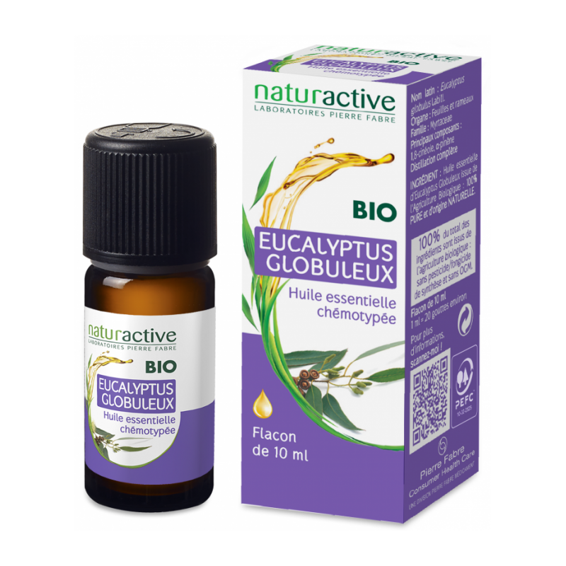 NATURACTIVE BIO HUILE ESSENTIELLE EUCALYPTUS GLOBULEUX CHEMOTYPEE FLACON 10ML