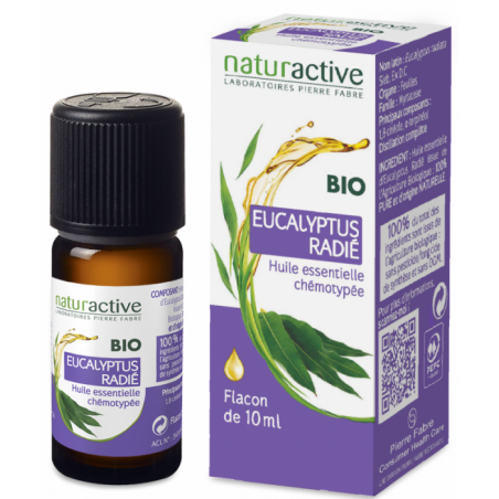 NATURACTIVE BIO HUILE ESSENTIELLE EUCALYPTUS RADIE CHEMOTYPEE FLACON 10ML