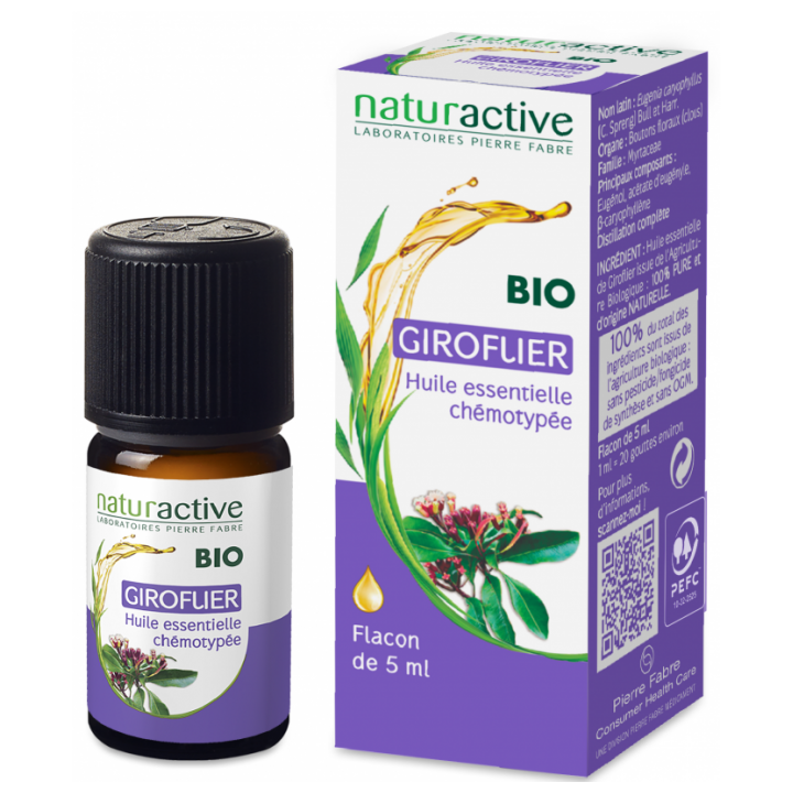 NATURACTIVE BIO HUILE ESSENTIELLE GIROFLIER CHEMOTYPEE FLACON 5ML