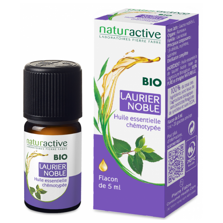 NATURACTIVE BIO HUILE ESSENTIELLE LAURIER NOBLE CHEMOTYPEE FLACON 5ML