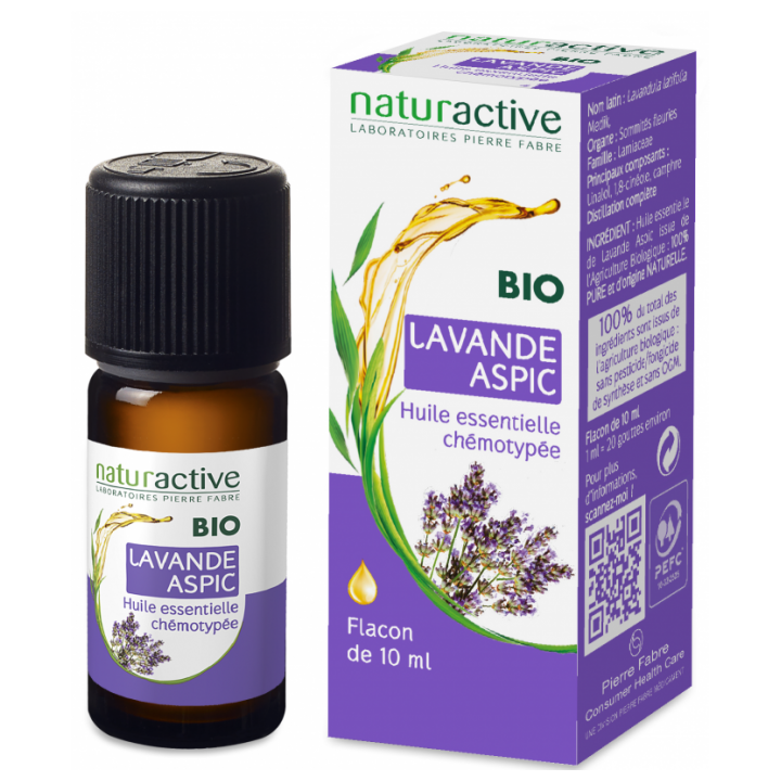 NATURACTIVE BIO HUILE ESSENTIELLE LAVANDE ASPIC CHEMOTYPEE FLACON 10ML