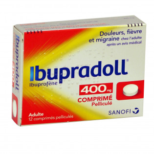IBUPRADOLL 400MG SANOFI BOX OF 12 FILM-COATED TABLETS