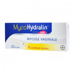 MYCOHYDRALIN 500MG BOX OF 1 VAGINAL TABLET WITH APPLICATOR