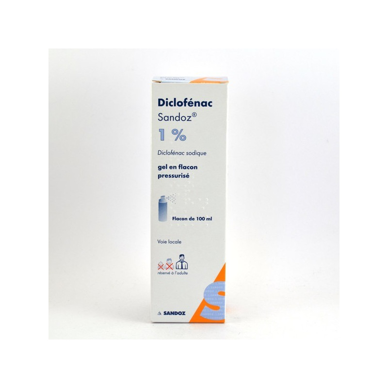 Diclofenac Sandoz 1% gel pressurized bottle 100ml