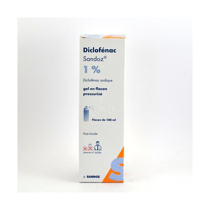 Diclofenac Sandoz 1% gel pressurized bottle 100ml