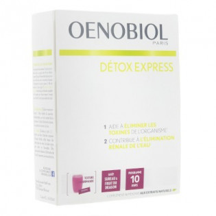 OENOBIOL DETOX EXPRESS BOX OF 10 STICKS ELDERBERRY AND DRAGON FRUIT FLAVOR