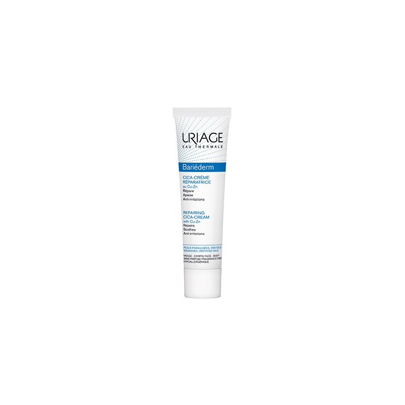 Uriage BARIÉDERM Cica-Crème. Crème Réparatrice au Cu-Zn. Tube de 40ML Uriage BARIÉDERM Cica-Crème. Crème Réparatrice au Cu-Zn. Tube de 40ML