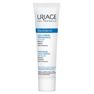 Uriage BARIÉDERM Cica-Crème.  Crème Réparatrice au Cu-Zn. Tube de 40ML