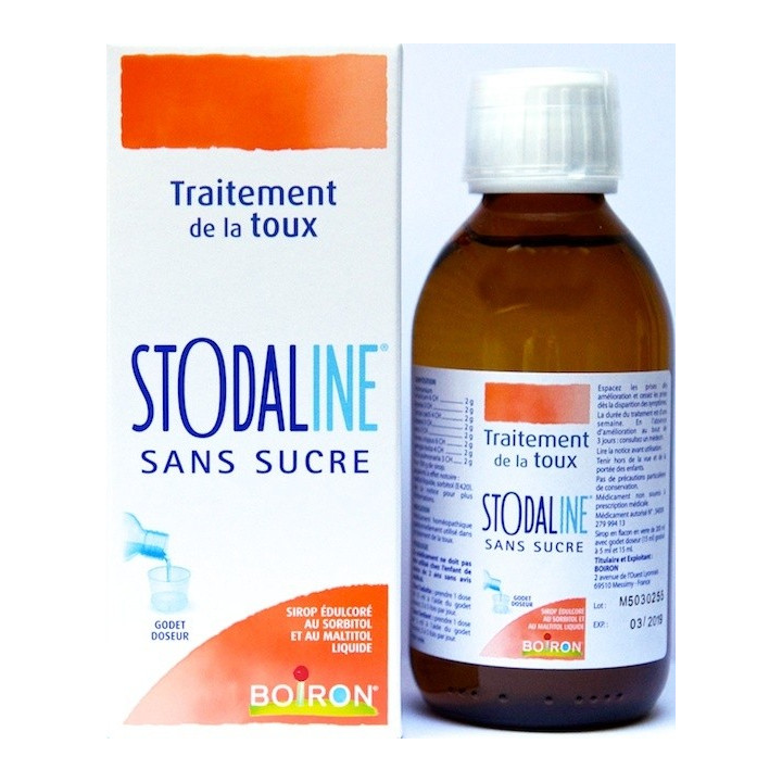 STODALINE SIROP SANS SUCRE 200 ML