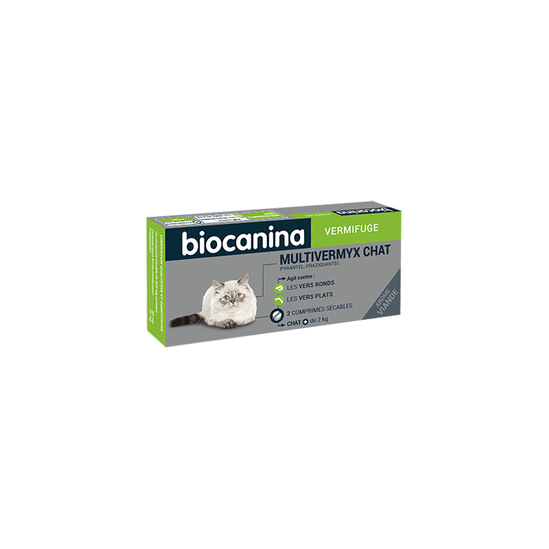 Biocanina Ascatene Vermifuge Pour Chien Et Chat De Plus De 2Kg 10 Comprimes