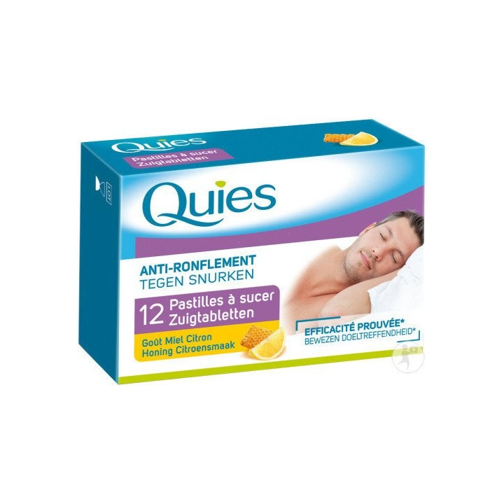 QUIES ANTI RONFLEMENT GOUT MIEL CITRON 12 PASTILLES