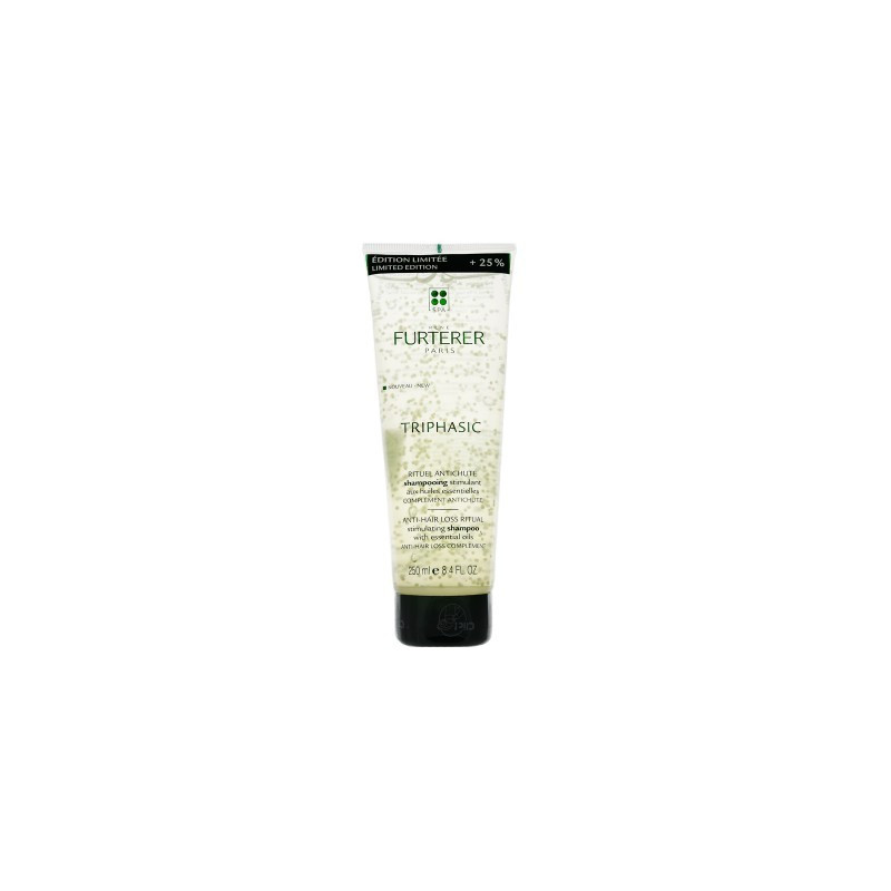 SHAMPOOING TRIPHASIC STIMULANT AUX HUILES ESSENTIELLES RITUEL ANTICHUTE RENE FURTERER 250ML EDITION LIMITEE +25%