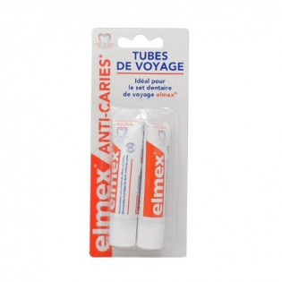 2 TUBES DE VOYAGE DE 12ML ELMEX ANTI CARIES