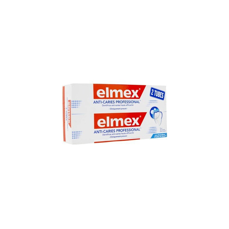 ELMEX ANTI CARIES PROFESSIONAL 2 TUBES DE 75ML