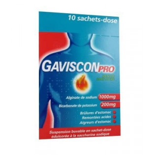 GAVISCONPRO MENTHE SANS SUCRE 10 SACHETS DOSE