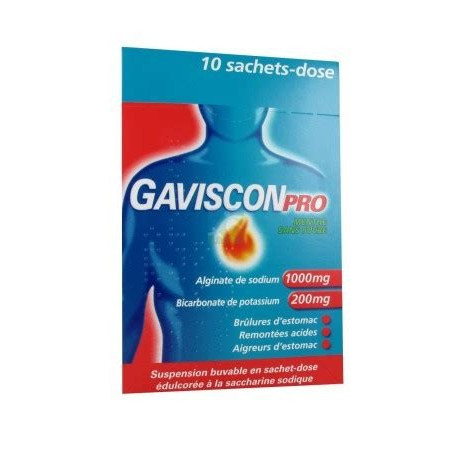 GAVISCONPRO MENTHE SANS SUCRE 10 SACHETS DOSE