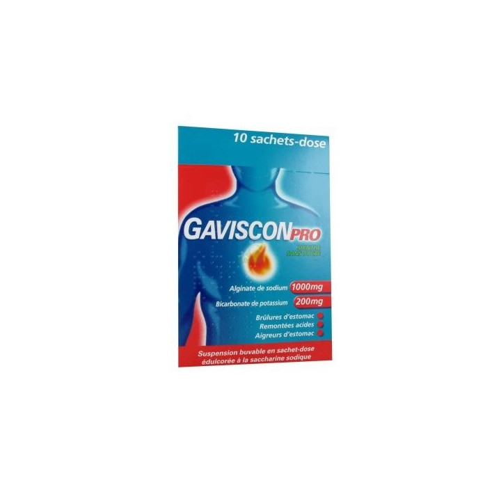 GAVISCONPRO MINT WITHOUT SUGAR 10 SACHETS DOSE