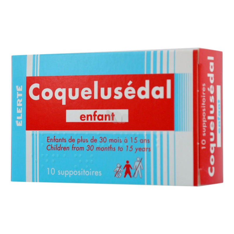 COQUELUSEDAL ENFANT 30 MOIS 15 ANS BOITE DE 10 SUPPOSITOIRES