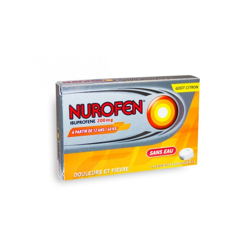 NUROFEN 200MG SANS EAU GOUT CITRON