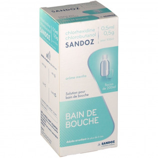 BAIN DE BOUCHE SANDOZ AROME MENTHE 200ML 