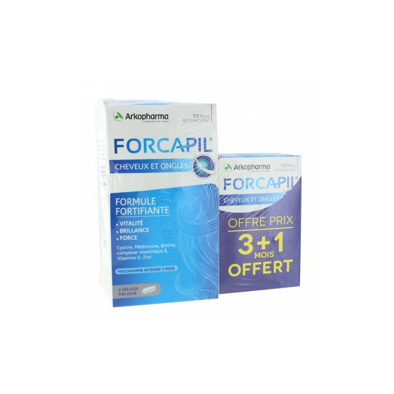 forcapil arkopharma cheveux et ongles 3mois + 1mois offert