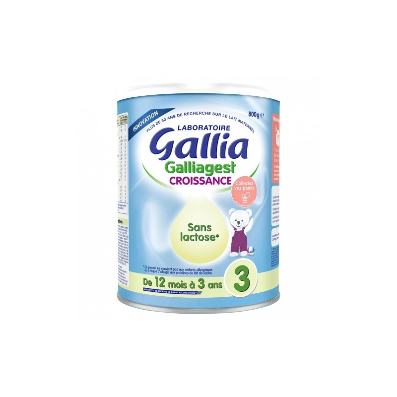 Galliagest Croissance Sans Lactose De 12 Mois A 3 Ans 800g Mon Pharmacien Conseil