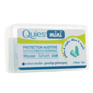 QUIES HEARING PROTECTION 3 PAIRS MINI FOAM