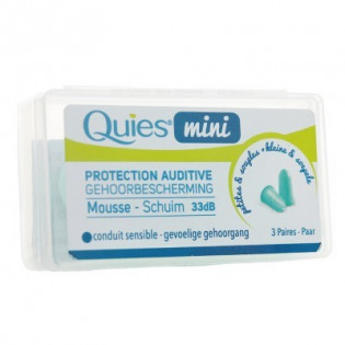 QUIES HEARING PROTECTION 3 PAIRS MINI FOAM